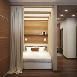 Bedroom interior with partitions photo