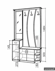 Hallway sketch with photo dimensions