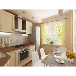 Kitchen design 8 sq m in a panel house