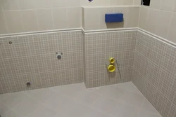 Corners on bathroom tiles photo