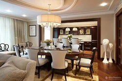 Colors in the interior of the dining room living room