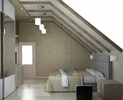 Gable bilan chodir yotoqxonasining foto dizayni