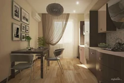 What color are the curtains for a beige kitchen photo