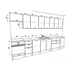 Straight kitchen design 5 meters long