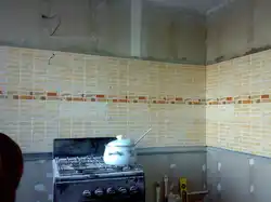 How to lay tiles in the kitchen photo