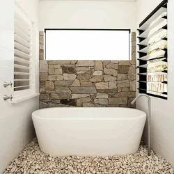 Photo of stone in the interior of the bath
