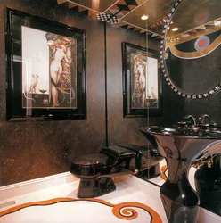 Black toilet bath design photo