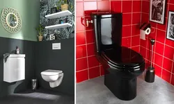 Черный унитаз дизайн ванны фото
