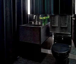 Black Toilet Bath Design Photo