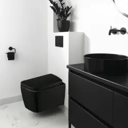 Black Toilet Bath Design Photo
