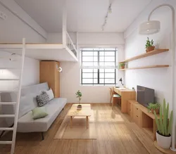 Apartment design with small ceilings