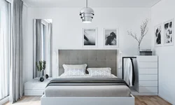Bedroom interior if the bed is white