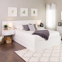 Bedroom interior if the bed is white