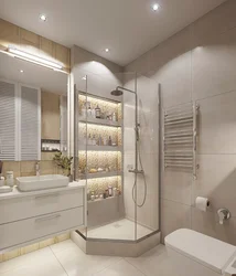 Bathroom design in a small studio