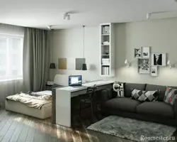 Divan Bilan Yotoqxonaning Ichki Qismi Kichik Xona