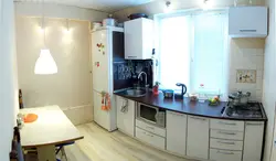 3 otaqlı mənzildə müasir mətbəx dizaynı