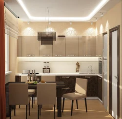 Modern kitchen design in a 3-room apartment