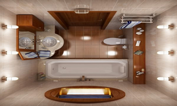 Bathroom with triangular bathtub photo