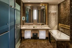 Photo of a hotel bathroom