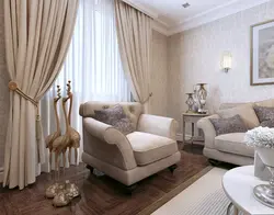 Modern curtains for the apartment hall photo