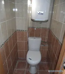Дизайн маленького туалета в квартире с водонагревателем