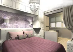 Bedroom design 16 m with balcony