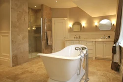 Sand tile bathroom design