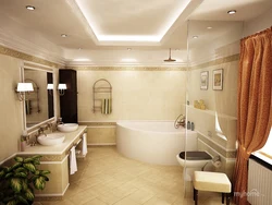 Sand tile bathroom design