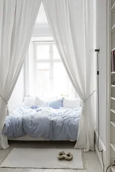 Window seat in the bedroom photo