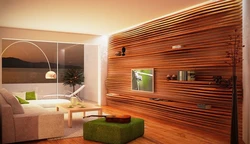 Wooden Panels In The Living Room Photo