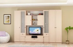 Müasir TV fotoşəkili üçün niş olmayan qonaq otağı divarları