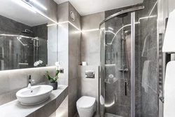 Photo of a combined bathroom with shower in Khrushchev