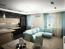 Kitchen Living Room Design Rectangular With One Window