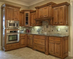 Oak kitchen in the interior