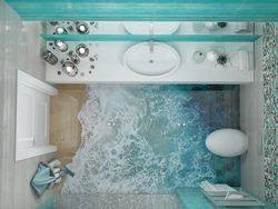 Bathroom sea wave photo