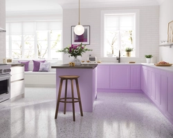 Lavender Color In The Kitchen Interior