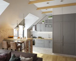 Photo of attic kitchen