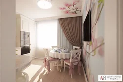 Студыя 40 кв м дызайн фота з кухняй