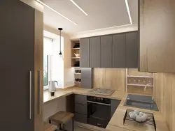Studio 40 kv m dizayn foto mətbəx ilə