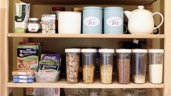 Organizing storage in the kitchen photo