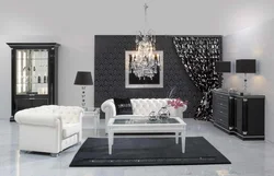 Wallpaper In The Living Room Interior For White Furniture