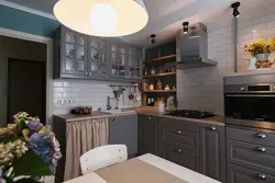 Серая кухня в интерьере маленькая