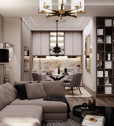 Coffee Color In The Living Room Interior