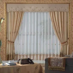 Curtains for the living room in a modern style, DIY photo