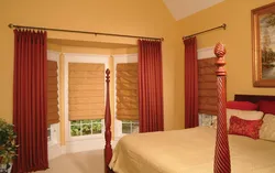 Bedroom design curtain rods
