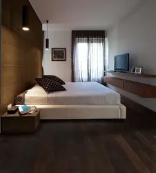 Yotoqxonadagi laminat rangli fotosurat