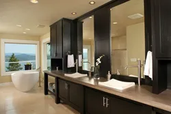 Iki lavabo ilə hamam dizaynı