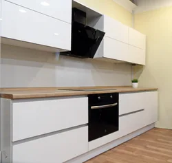 Фото кухни без ручек прямые