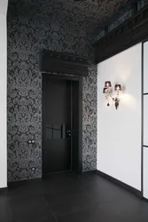 Hallway Design With Black Doors