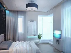 Iki pəncərə dizaynı ilə künc yataq otağı